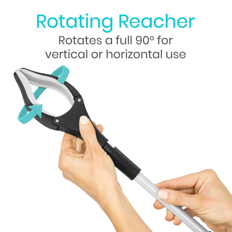 [Australia] - Vive Reacher Grabber Tool - 32" Extra Long Pickup Aid (2 Pack) - Trash Picker Upper, Rotating Hand, Heavy Duty Grip Arm - Reaching Assist for Litter, Elderly, Garden Nabber, Disabled, Handicap Arm 2-Pack 