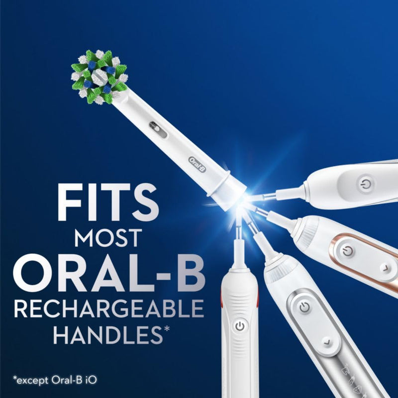 Oral-B Cross Action Replacement Brush Heads for an Oral-B Electric Toothbrush, Pack of 4 White 4 Count (Pack of 1)