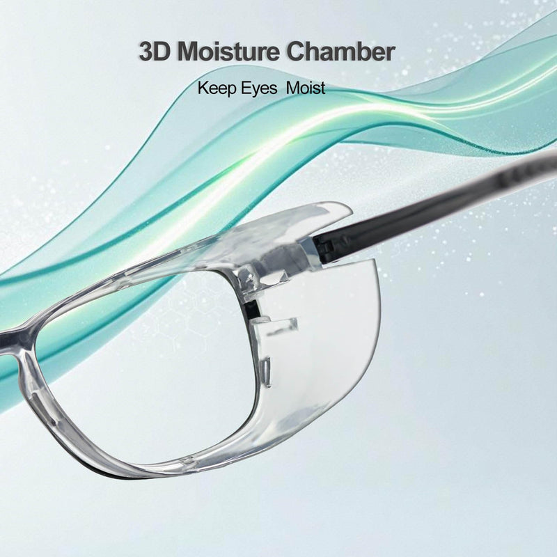 [Australia] - All-in-one Dry Eye Relief & Anti-fog Eye Protection Safety Glasses, Comfort Fit for All-Day Use 