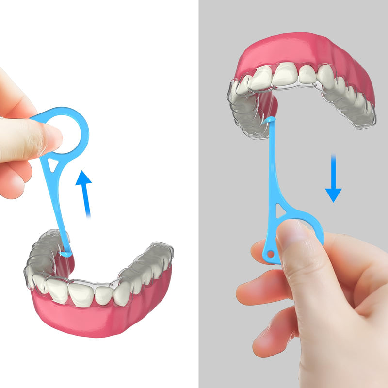 [Australia] - Aligner Removal Tool, 10 Invisible Braces Removal Tools, Retainer Remover Tool, Suitable for Removing Braces, Trays, Retainers, Dentures and Aligners(Blue). Regular size B 10pcs Light blue 