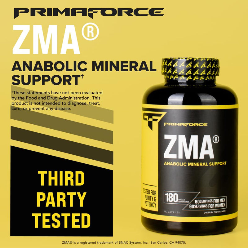 Primaforce ZMA Dietary Supplement, 180 Capsules (Pack of 2) 180 Count (Pack of 2)
