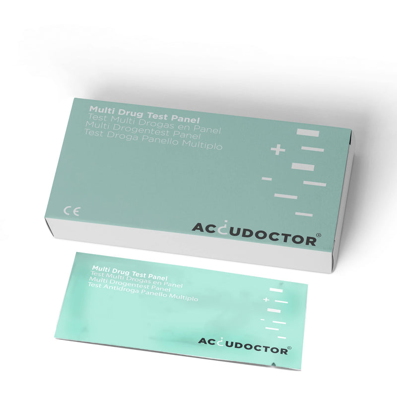 [Australia] - 5 tests Accudoctor Multi drug test 5 drugs in urine THC Cannabis Marijuana Cocaine MET Benzodiazepine Amphetamine rapid test urine test urine test strips one multi-drug test rapid drug test drug test 