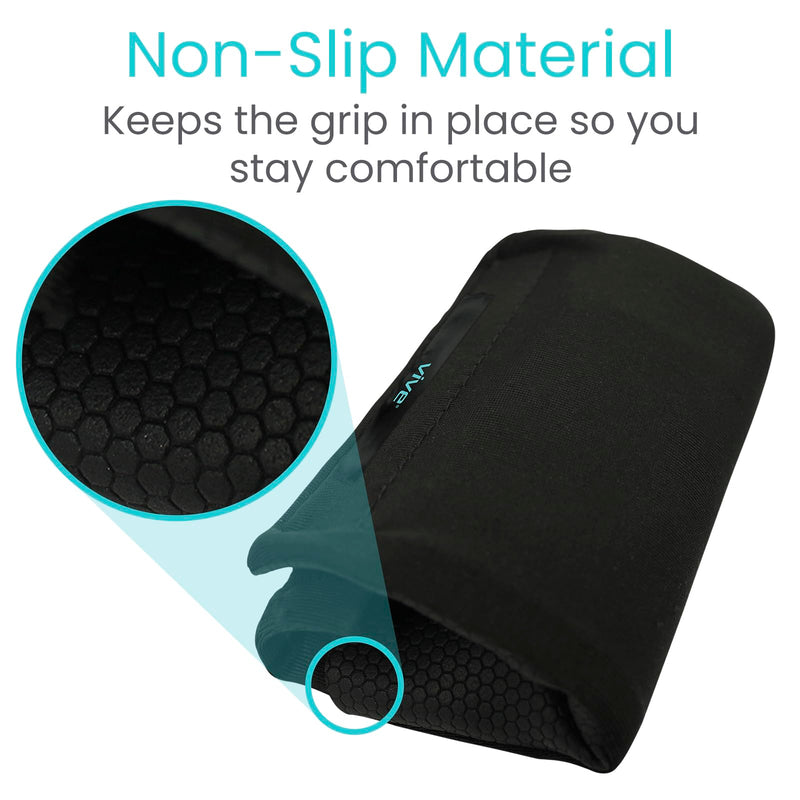 [Australia] - Vive Walker Handle Cushions - Padded Hand Covers - Soft Cushion Padding Medical for Folding Rolling Wheelchair, Rollator Handle, Senior, Elderly Grippers - Crutch Handle Pad Grips - Mobility Aid Black 