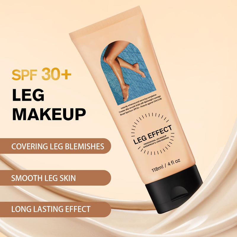 [Australia] - Leg Makeup Waterproof with Brush, No Transfer Body Makeup for Legs Full Coverage Waterproof Concealer, Scar & Tattoo Cover Up for All Skin Tones, Long Lasting Makeup (#02) #02 