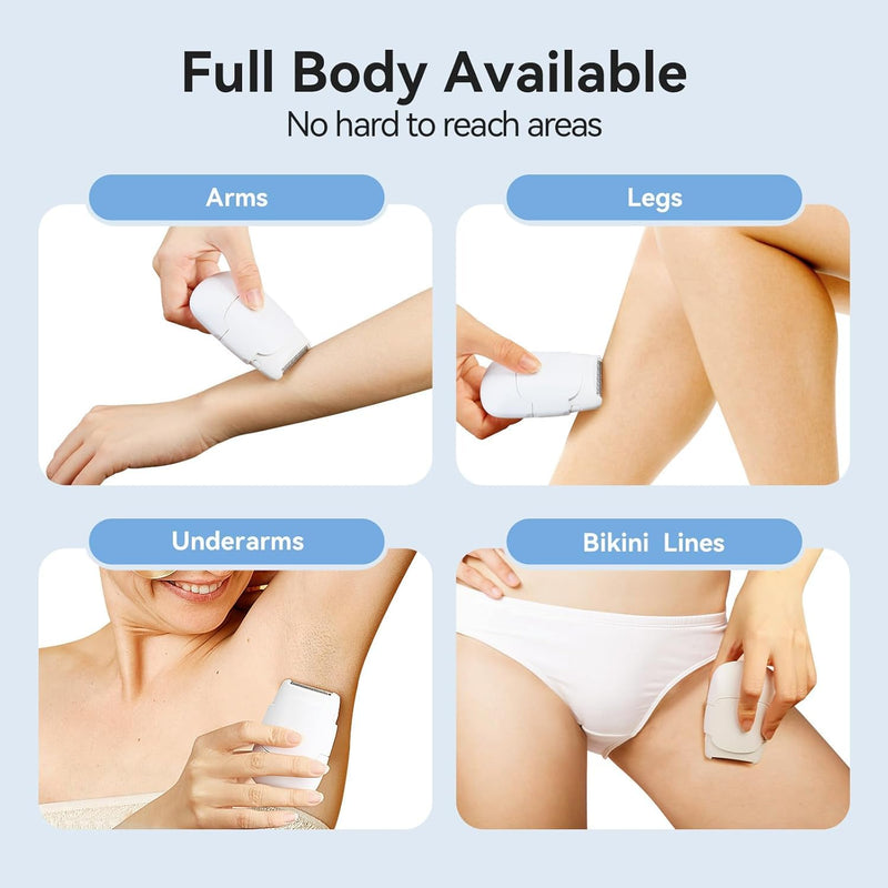 Painless Bikini Trimmer for Women, Electric Razor Trims All Hair Lengths, Gentle on Sensitive Skin for Bikini Line, Underarms, Legs, IPX5 Waterproof, Cordless for Travel & Shower Use