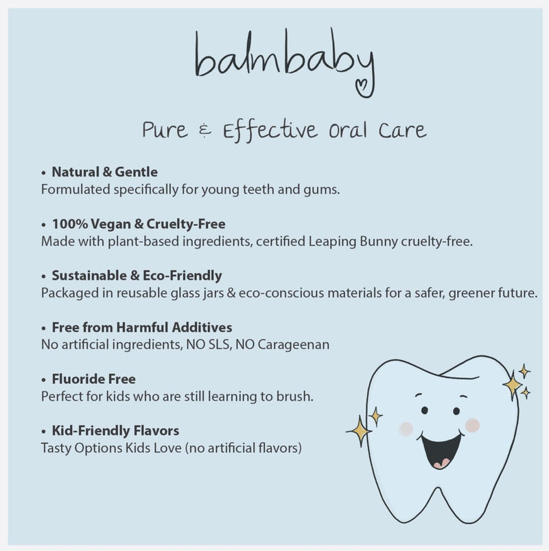 [Australia] - Kids All Natural Fluoride Free Toothpaste by Balm Baby Brand – SLS Free Toothpaste with Xylitol, Vegan, Gluten Free, BPA Free, Glass Jar Zero Waste Children’s Teeth Paste (Orange) Sweet Orange 