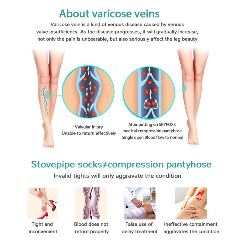 [Australia] - Medical Compression Pantyhose Stockings for Women Men - Plus Size Opaque Support 20-30mmHg Firm Graduated Hose Tights, Treatment Swelling, Edema Varicose Veins, Open Toe Black M Medium (1 Pair) 