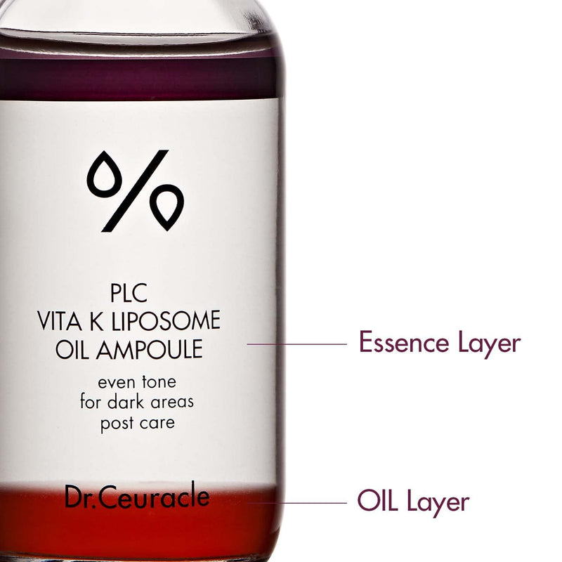 Dr.Ceuracle PLC Vita K Liposome Oil Ampoule - Post Laser Care with Vitamin K, Glowing Serum for Uneven & Dull Skin, Korean Skincare (50 ml / 1.69 fl. oz.)