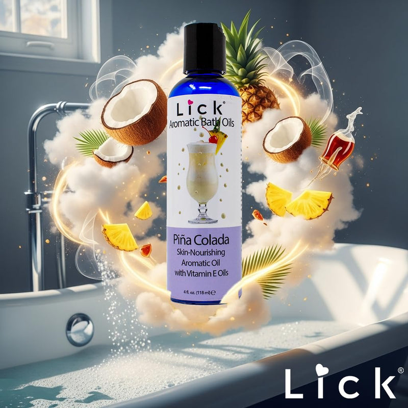 Pina Colada Aromatic Bath Oil - Tropical Aroma - Soothing Bath Soak Oils, 4 oz Pina Colada