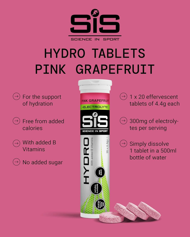SiS Hydro Electrolyte Tablets - Effervescent Hydration - Virtually Calorie‑Free - Informed‑Sport Certified - Dissolves in 500ml Water - 20 Tabs Per Tube (4 Tubes, Mixed Bundle) 1 count (Pack of 4)
