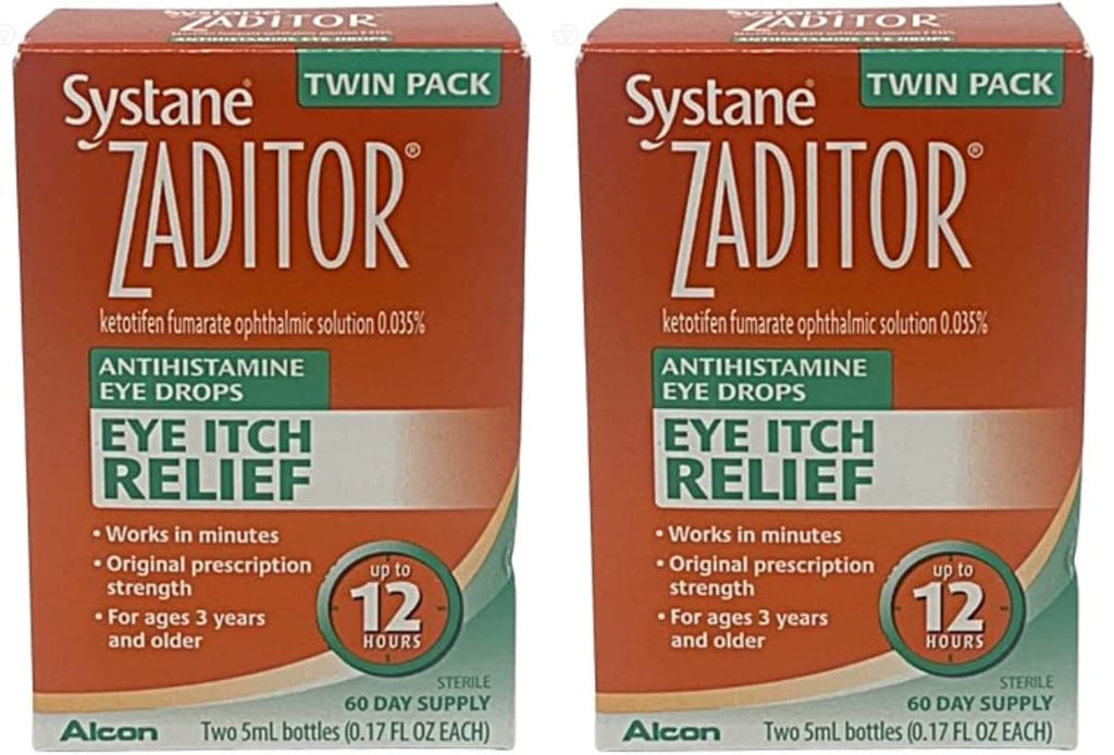 Zaditor Antihistamine Eye Drops Twin Pack 0.34 Fl oz (Pack of 2)