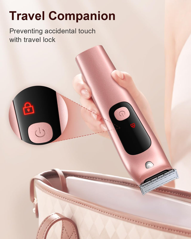 [Australia] - Electric Razors for Women, IPX6 Waterproof & Skin-Friendly Electric Shaver for Women, Rechargeable Women's Electric Razor with USB Charge Dock, Trimmer for Women for Legs, Body, Arm, Face 