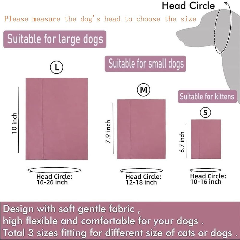 Quiet Ears Covers for Dogs 3pcs,Dog Snoods Ear Covers for Noise,Grooming and Force Drying Miracle Tool for Anxiety Relief & Calming Dogs(Grey+Pink+Purple) (Small) Small - PawsPlanet Australia