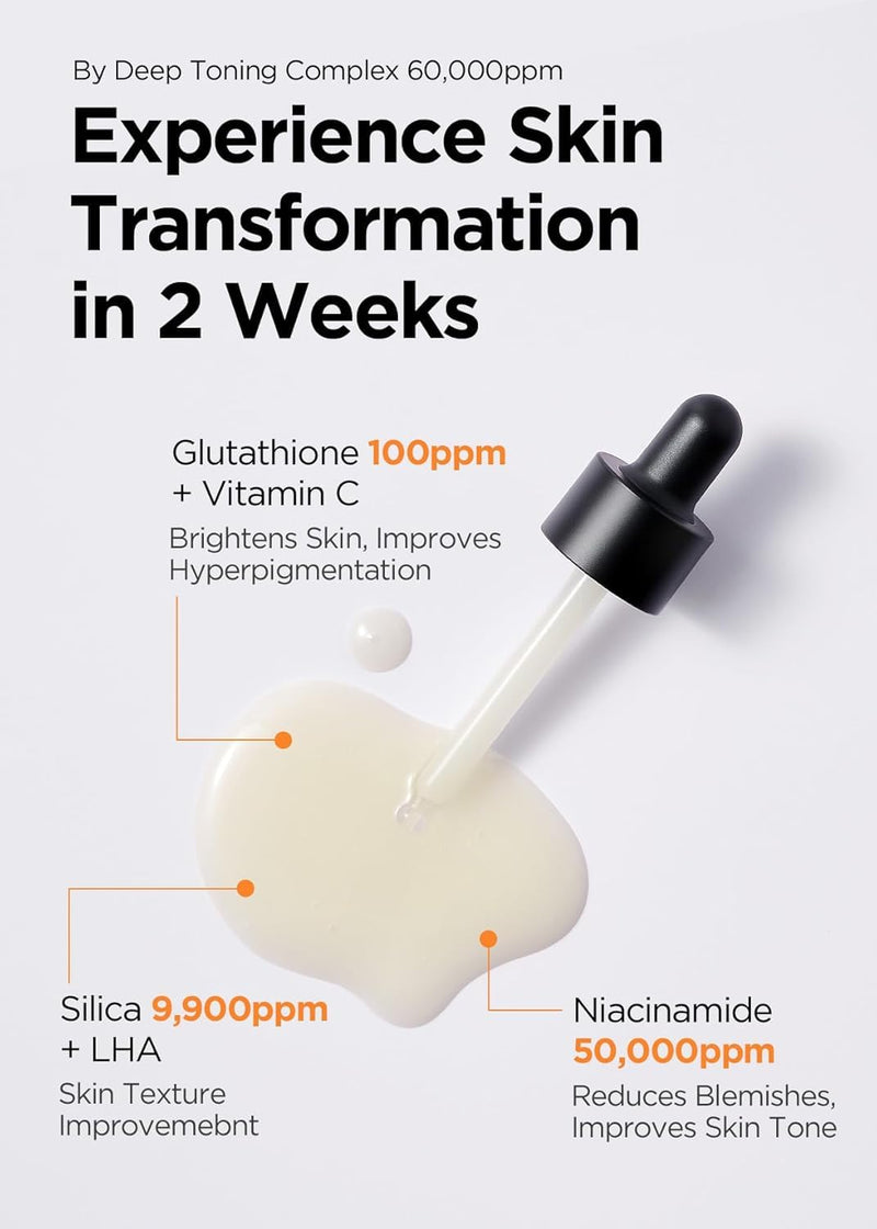 bewants Deep Toning Glutathione Ampoule Serum | Korean Skincare with Vitamin C & Calendula Extract Oil, 1.01 fl.oz + 0.33 fl.oz (2 Pack) Glutathione Serum 2 Pack