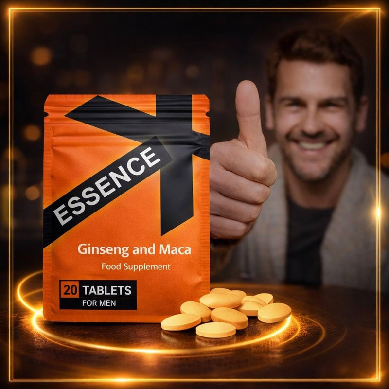 Ginseng Tablets Food Supplement for Men – 20 Tablets – Herbal Complex Formula – Energy & Vitality Support – Made in UK 1 count (Pack of 20)