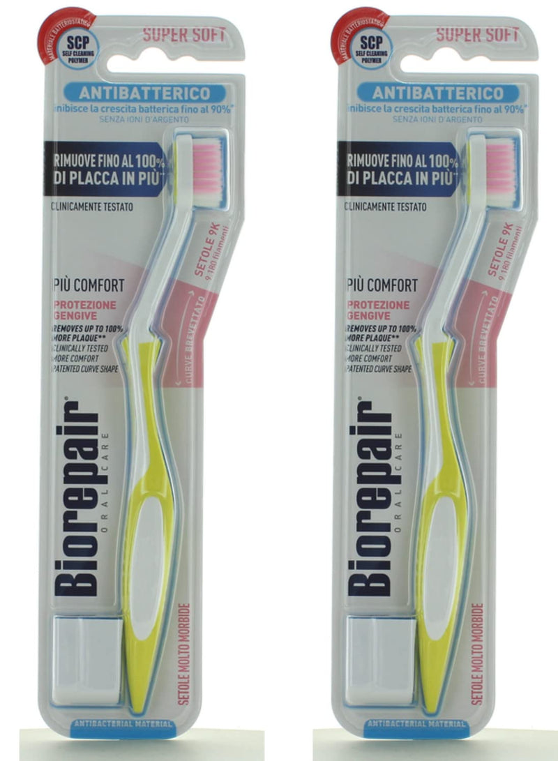 Biorepair : Oral Care Pro Toothbrush "Curve"- Very Soft, Pack of 2