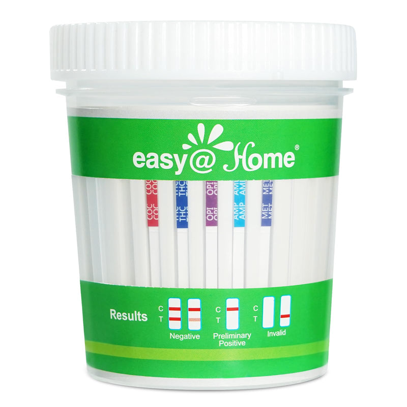 [Australia] - 5 Pack Easy@Home Drug Test Cup for 5 popular drug tests Marijuana (THC),Amphetamine (AMP),Cocaine (COC), Methamphetamine (MET), Opiate (OPI 2000) - #ECDOA-254 5 Count (Pack of 1) 