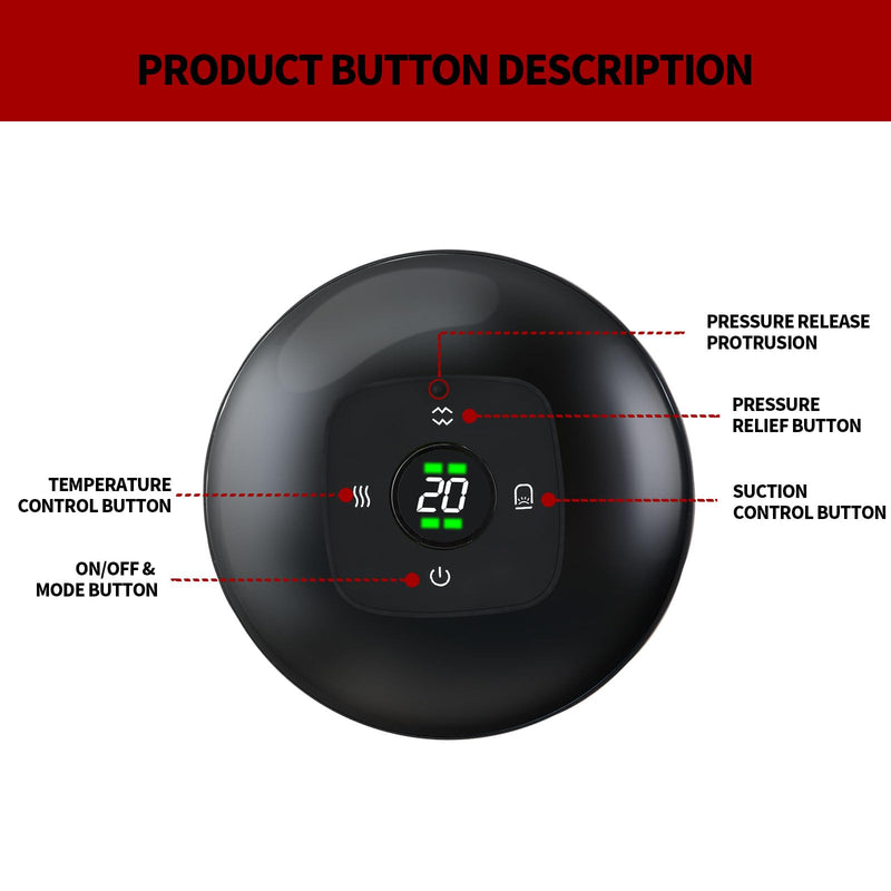 [Australia] - Smart Cupping Massage Therapy Set 2 Pcs, Electric Therapy Massager Kit, Therapy Device, Gua Sha Massage Tool for Pain Relief, Neck Shoulder Back Muscle Soreness (Black) Black 