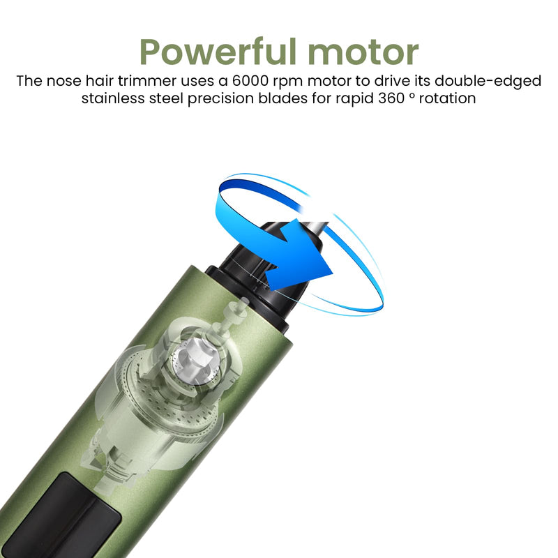 [Australia] - Nose hair trimmer, nose hair trimmer, 3 in 1 ear hair trimmer, USB rechargeable with LED light, nose trimmer for men, ear eyebrow trimming tool, eyebrow razor for men and women 