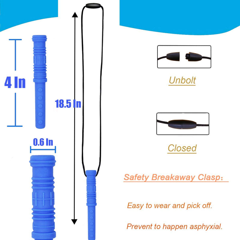 [Australia] - Sensory Chew Necklace by GNAWRISHING 10-Pack for Autistic, ADHD, SPD, Occral Motor Boys and Girls (Tough, Long-Lasting) 