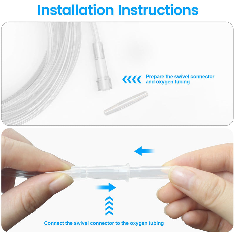 [Australia] - Oxygen Tubing - Extension High Flow Oxygen Tubing Transparent Crush Resistant Oxygen Extension Tube with Connectors - 5 Foot - Pack of 3 Tubes 3PCS Oxygen Extension Tubing-5 Ft 