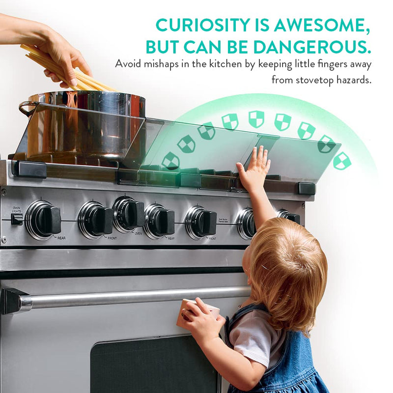 [Australia] - Prince Lionheart Stove Guard for Child Safety Premium Adhesive Stove Guard that Protects from Burns Adjustable Stove Guard 