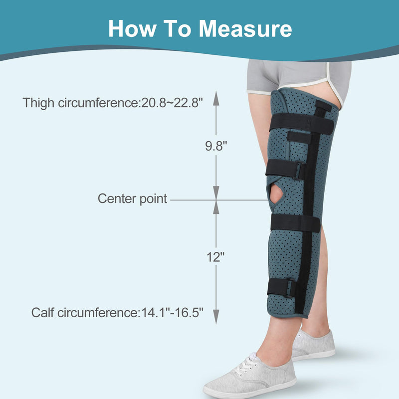 [Australia] - Knee Immobilizer Brace for Orthopedic for Pain,Knee Fractures,Instability, ACL,MCL,MeniscusTear,Arthritis,Displacement Post Surgery Recovery 21.8" Length Women Men Leg Braces Universa (M) M 