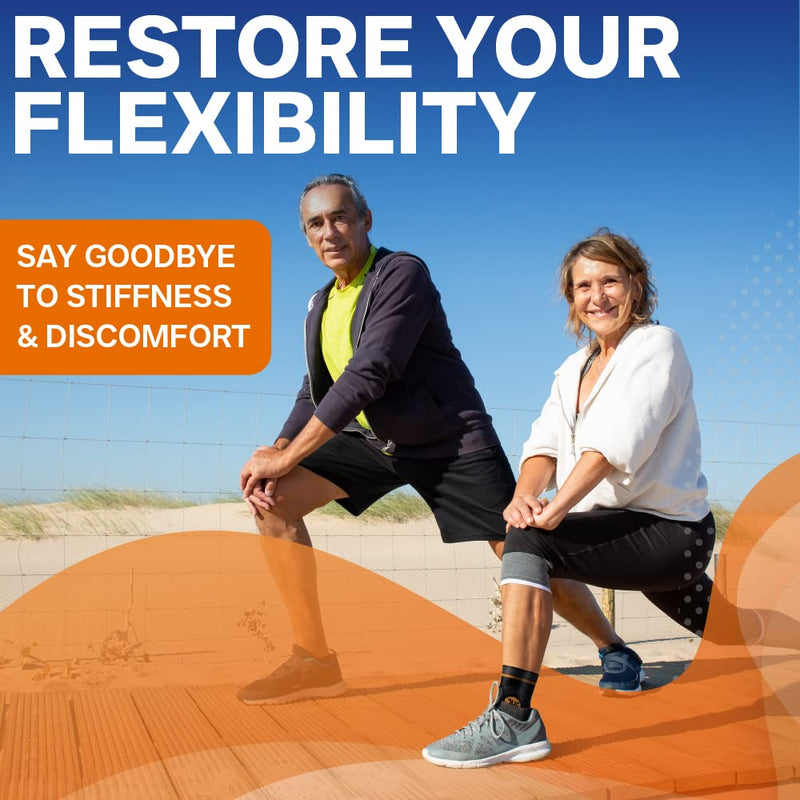 Treat My Feet Compression Ankle Brace with Silicone Ankle Support and Copper - Plantar Fasciitis Brace for Foot Pain & Achilles Tendonitis Relief - Ankle Brace for Women & Men - Large Size 1