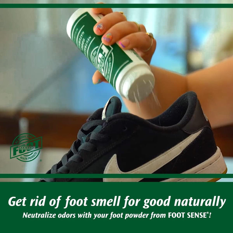 FOOT SENSE All Natural Foot & Shoe Powder, Foot Deodorant, Talc-Free, Odor Eliminator, Disinfects & Deodorizes, Long-Lasting up to 6 Months Safe for Men, Women, Kids, Athletes, 50g (2 Pack) 1.76 Ounce (Pack of 2)