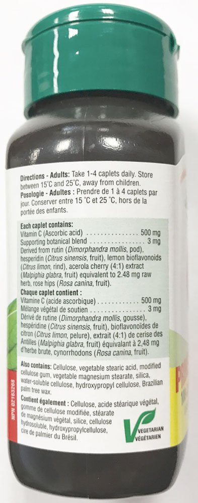 Jamieson Vitamin C, 500mg , Bonus Size 100+20 Caplets - Antioxidant Support