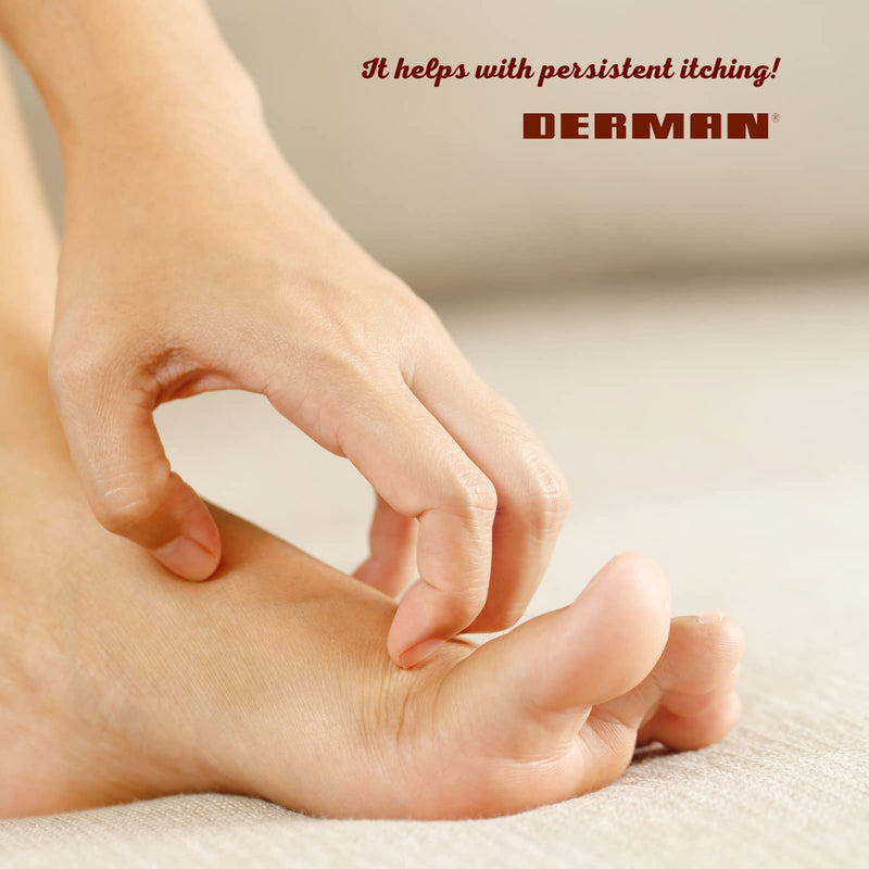 Derman Foot Powder Spray for Athlete's Foot, 4.6 Oz (Pack of 3) | Treatment Formula