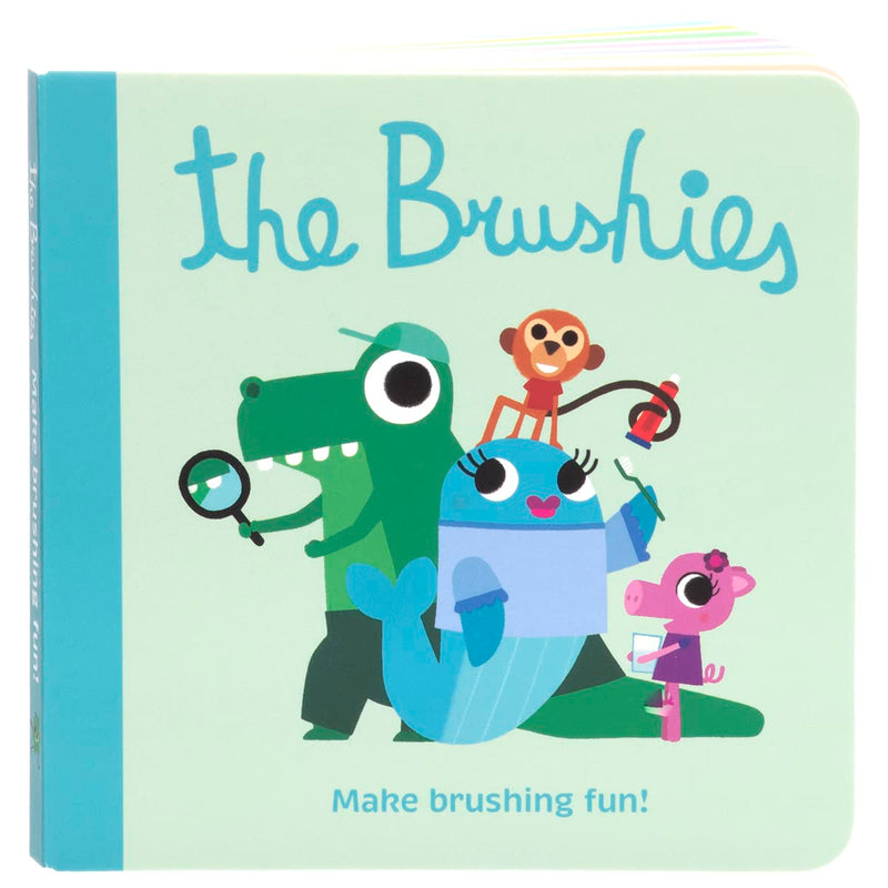 [Australia] - The Brushies Chomps & Willa Baby & Toddler Toothbrush 2-Pack & Storybook Set/Dental Item and Book/Youth Tooth & Gum Care/Ages 4 Weeks to 4 Years 