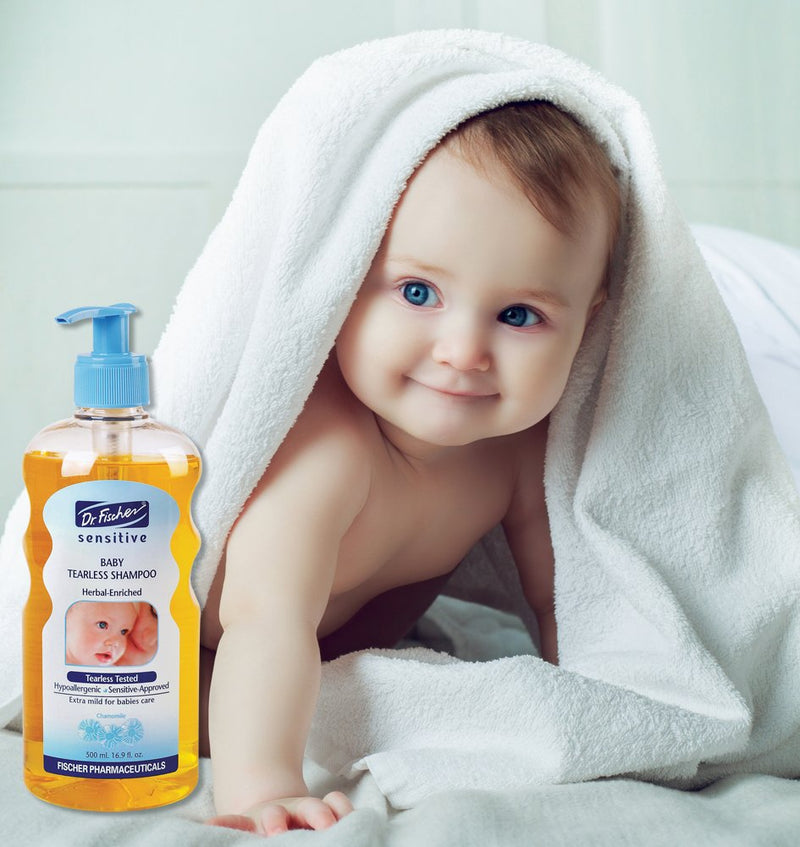 [Australia] - Dr. Fischer Newborn & Baby Essentials Shampoo. Tear-Free, Hypoallergenic, Gentle Hair & Scalp Natural Chamomile and Vitamin B5.16.9Oz 