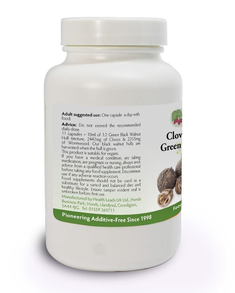 Wormwood Black Walnut and Clove Capsules 600mg Per Capsule – Triple Herbal Complex – Green Walnut Hull Extract – 120 Vegan Capsules (4 Month Supply, 1 Per Day) 120 count (Pack of 1)