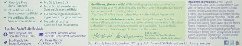 [Australia] - Kiss My Face Gel Teeth Whitening Fluoride Free Toothpaste (Pack of 3), Tea Tree, 13.5 Ounce (2434503EAF) Whitening,Fluoride Free 4.5 Ounce (Pack of 3) 