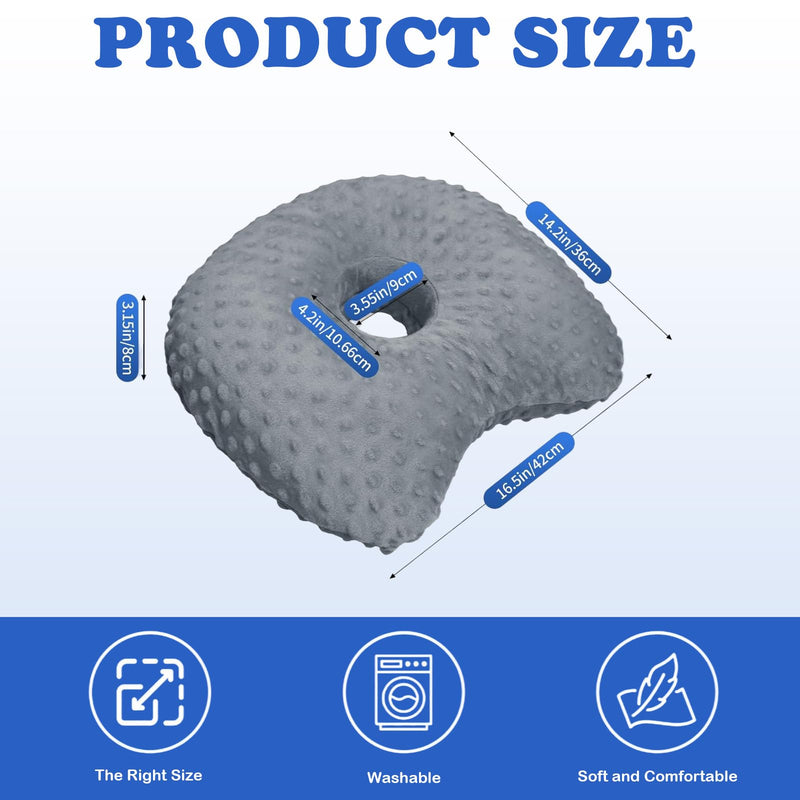 [Australia] - Ear Piercing Pillow with an Hole for CNH/Piercing Healing, Pain Relief, Anti-Pressure Sores,Soft Washable Cotton-Polyester(Purple) Purple 