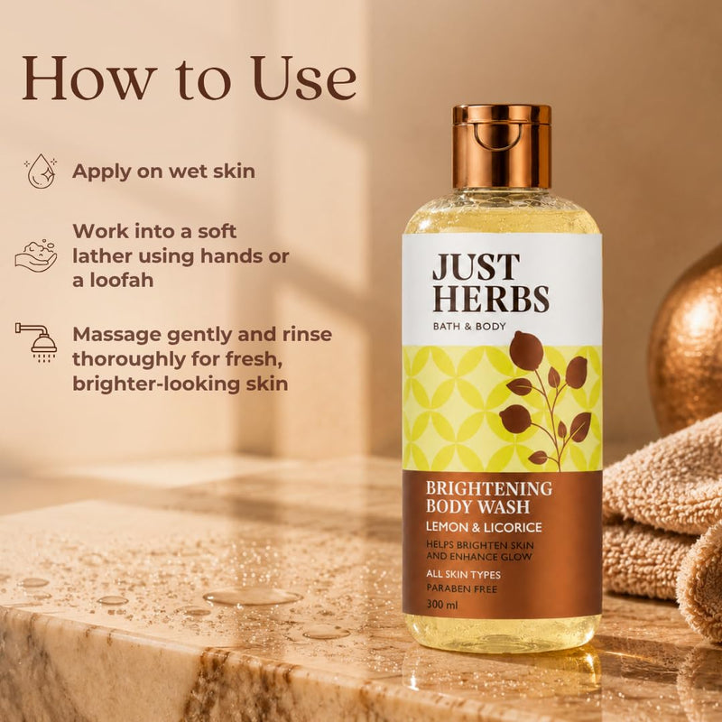 Just Herbs Lime and Liquorice Vitamin C Brightening Body Wash