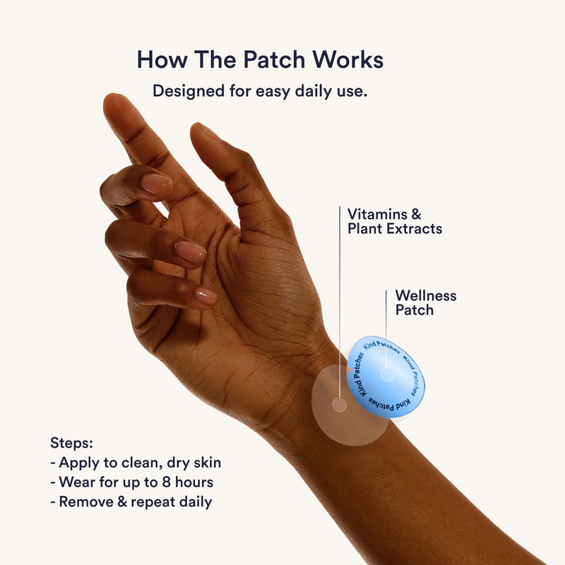 Kind Patches | Pulse Patches | Workout, Energy & Focus Support | 30 Vegan Patches | 1 Month Supply 30 Patches (1 Pack)
