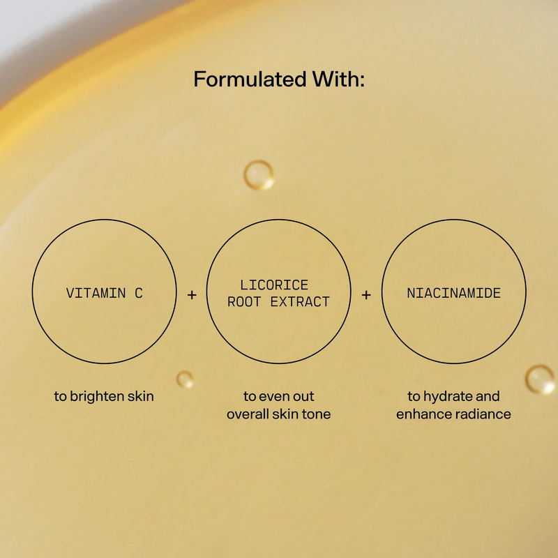 VERSED Weekend Glow Brightening Serum | Vitamin C & Licorice Root, 1 Oz | Lightweight, quick-absorbing antioxidant formula hydrates, boosts glow and improves the look of uneven tone