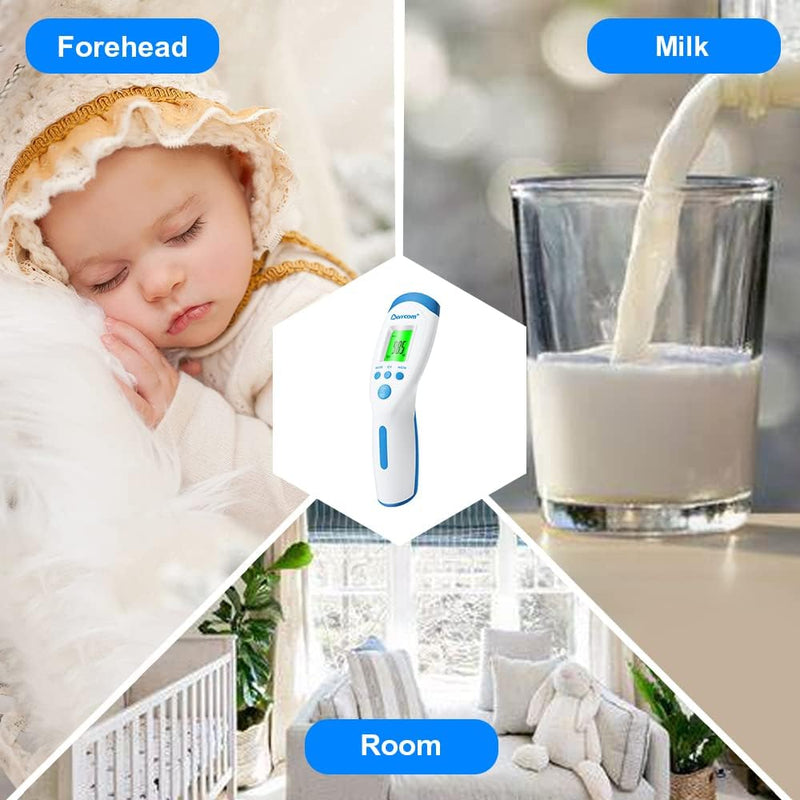 [Australia] - Berrcom Fever Thermometer Contactless Forehead Thermometer for Babies and Adults Infrared Digital Thermometer with Instant Reading, 3 Colors Fever Alarm, °C/°F Switch Fever Thermometer JXB-182 