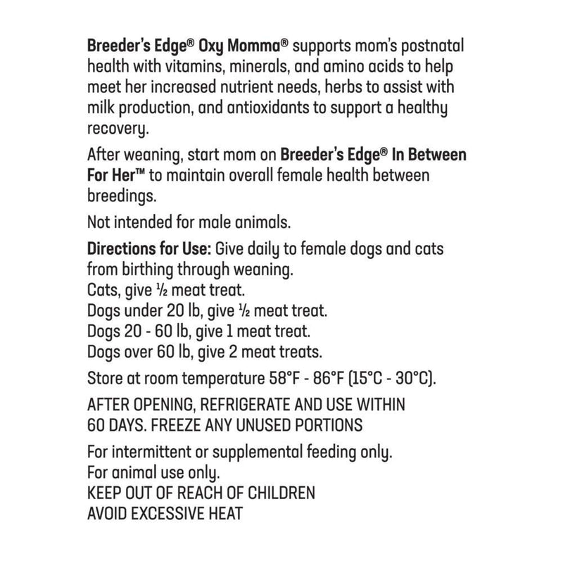 Revival Animal Health Breeder's Edge Oxy Momma- Nursing & Recovery Supplement- 40ct Meat Treats (Packaging May Vary) - PawsPlanet Australia