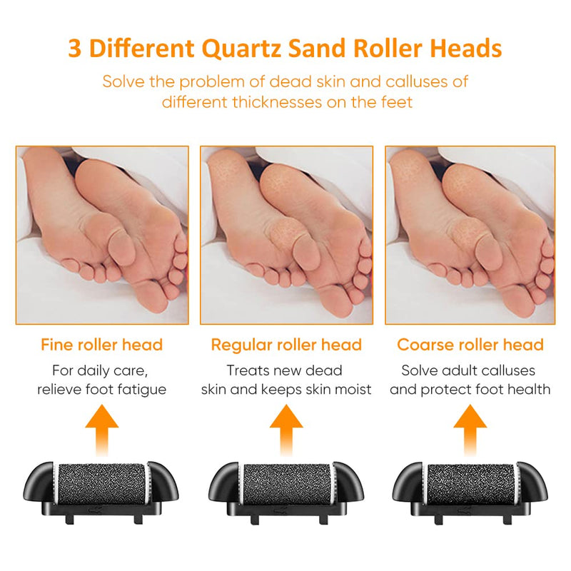 [Australia] - Electric Callus Remover and Foot polisher-Rechargeable-waterproof- Pedicure Set. (Black), 20 Count (Pack of 10) 