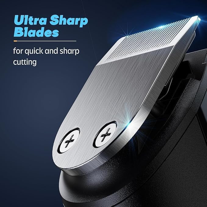 [Australia] - 40 Precisions Electric Beard Trimmer for Men, Mens Grooming Trimmer for Beard, Mustache, Face and Ear Hair, Multi-Series Clipper, Waterproof, USB C Charging, Soft Pouch (Red) Red 