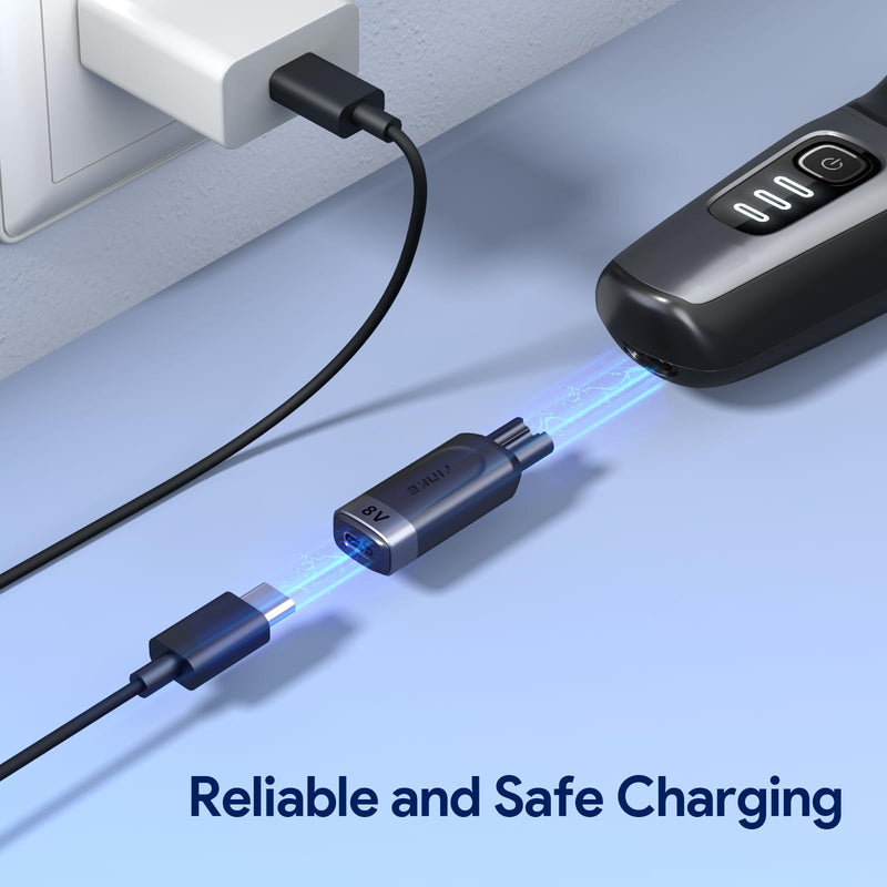 [Australia] - Yinke 15V HQ8505 Type-C Shaver Charger Adapter Charging Converter for Philips Norelco HQ8505 7000 5000 3000 Series, OneBlade QP6520 QP6530 QP6510, USB-C Shaver Converter (without cable), (S-010118) 15V-HQ8505 