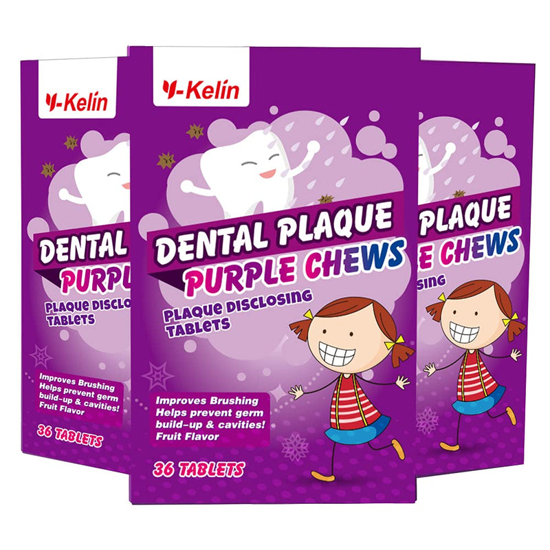 [Australia] - Dental Plaque Disclosing Tablets for Kids & Adults - Showing Plaque by Changing Color - Helps Teach Brushing Habits for Clean Teeth - 36 Count 1 Count (Pack of 36) 