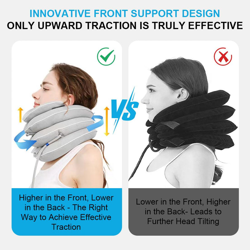 [Australia] - Neck Stretcher with Neck Brace,Cervical Traction Neck Device,Neck Relief Tool,Adjustable Inflatable Cervical Brace,Home Use Neck Decompression New Technology Breathable Fabric Washable&Colorfast 