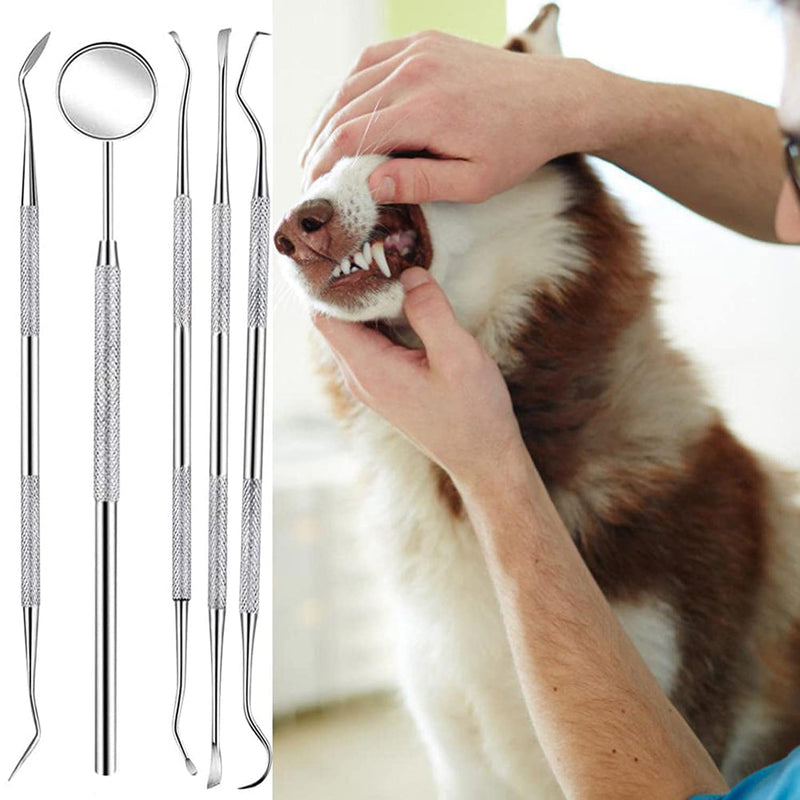 Teeth Cleaning Kit Dog Plaque Tartar Remover Tools Pet Dental Tooth Scaler and Scraper Silicone Finger Toothbrush for Puppy Cats Tooth Pick Stone Remover Dogs Oral Care Hygiene Cleaning Tools (12Pcs) 12 Count (Pack of 1) - PawsPlanet Australia