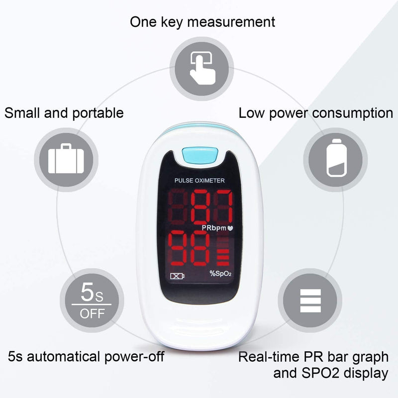 [Australia] - CONTEC LED CMS50M Pulse Oximeter,SpO2 and PR Value Waveform Blood Oxygen, Neck/Wrist Cord 