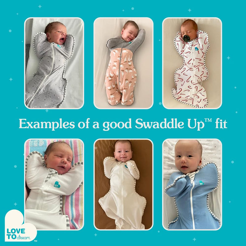 Love to Dream Swaddle UP, Baby Sleep Sack, Self-Soothing Swaddles for Newborns, Get Longer Sleep, Snug Fit Helps Calm Startle Reflex, New Born Essentials for Baby, 8-13lb, Grey Gray Small (8-13 lbs.)