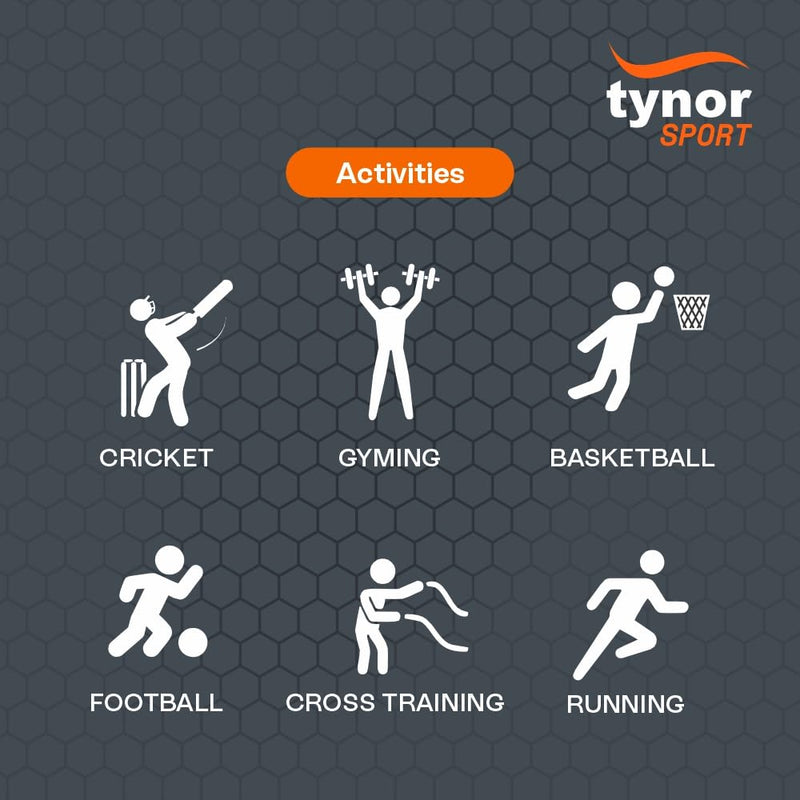 [Australia] - TYNOR Calf & Shin Compression Sleeves for Men and Women Neoprene Calf Brace Adjustable Shin Splint Support - Lower Leg Compression Wrap for Pain Relief, Muscle Swelling, One Size, 1 Unit Black & Orange UN 
